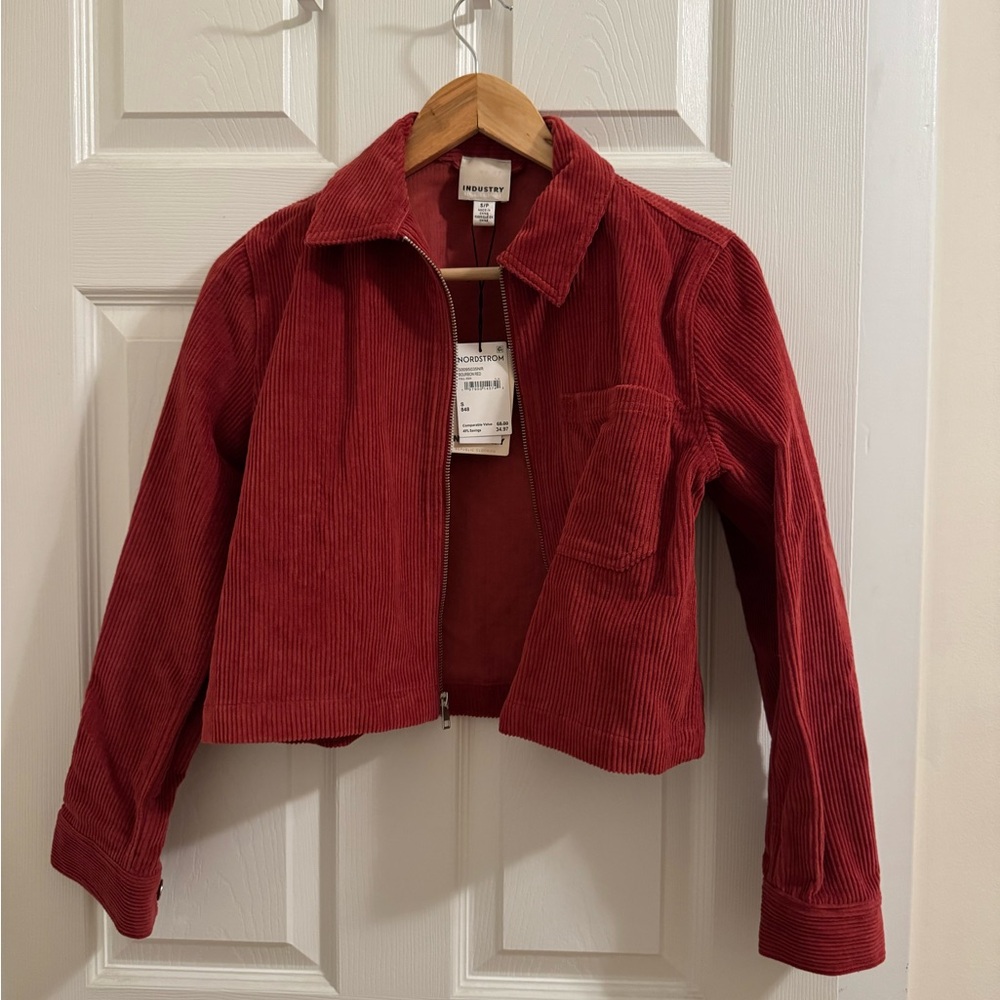 Industry women’s Red Corduroy cropped Jacket